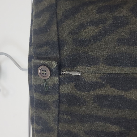 ESCADA MARGARETHA LEY Vintage 80s Black Green Wool Animal Print Pencil Skirt - Picture 6 of 15